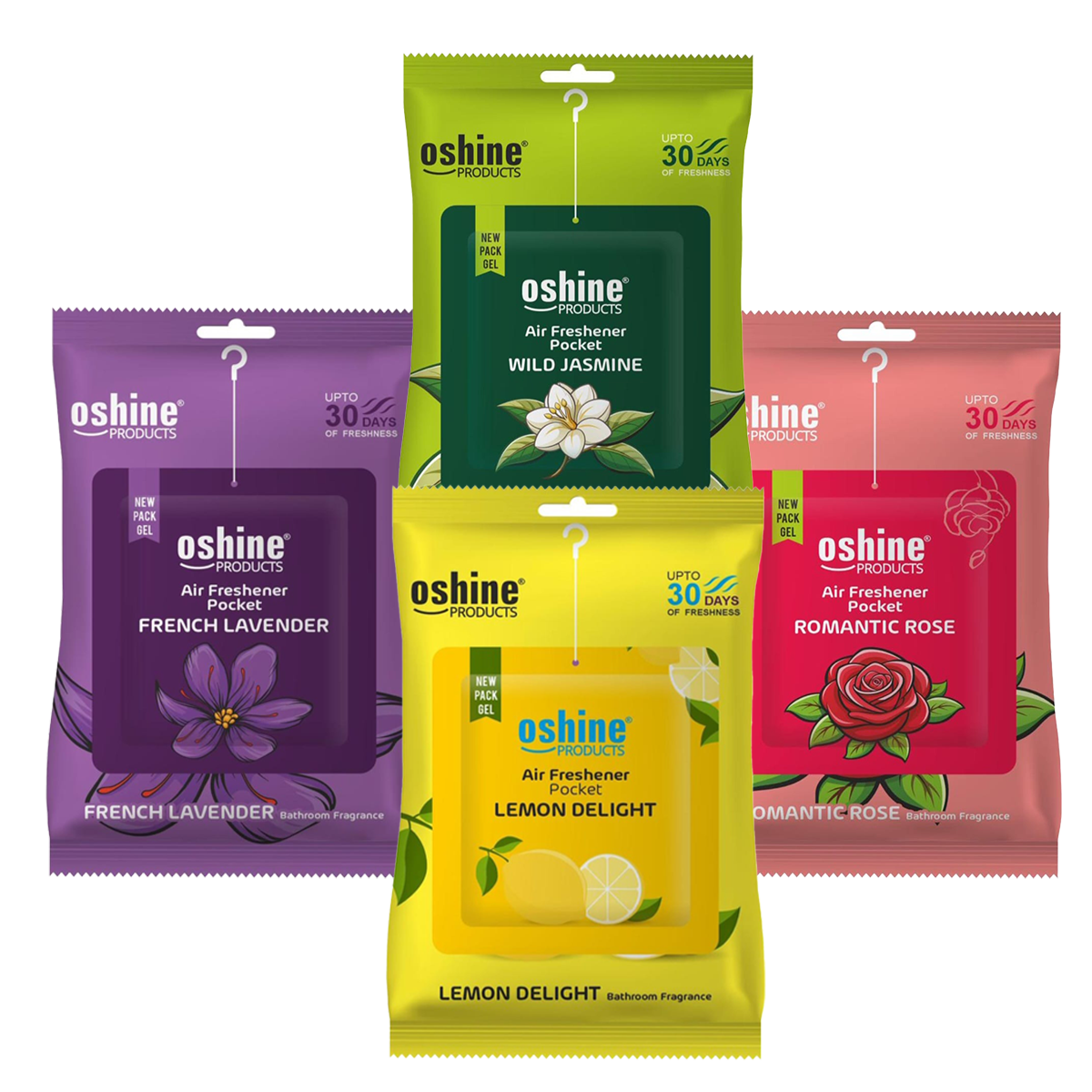 The Super Value Pocket Air Freshener 10g Lavender, Lemon, Wild Jasmine, Romantic Rose